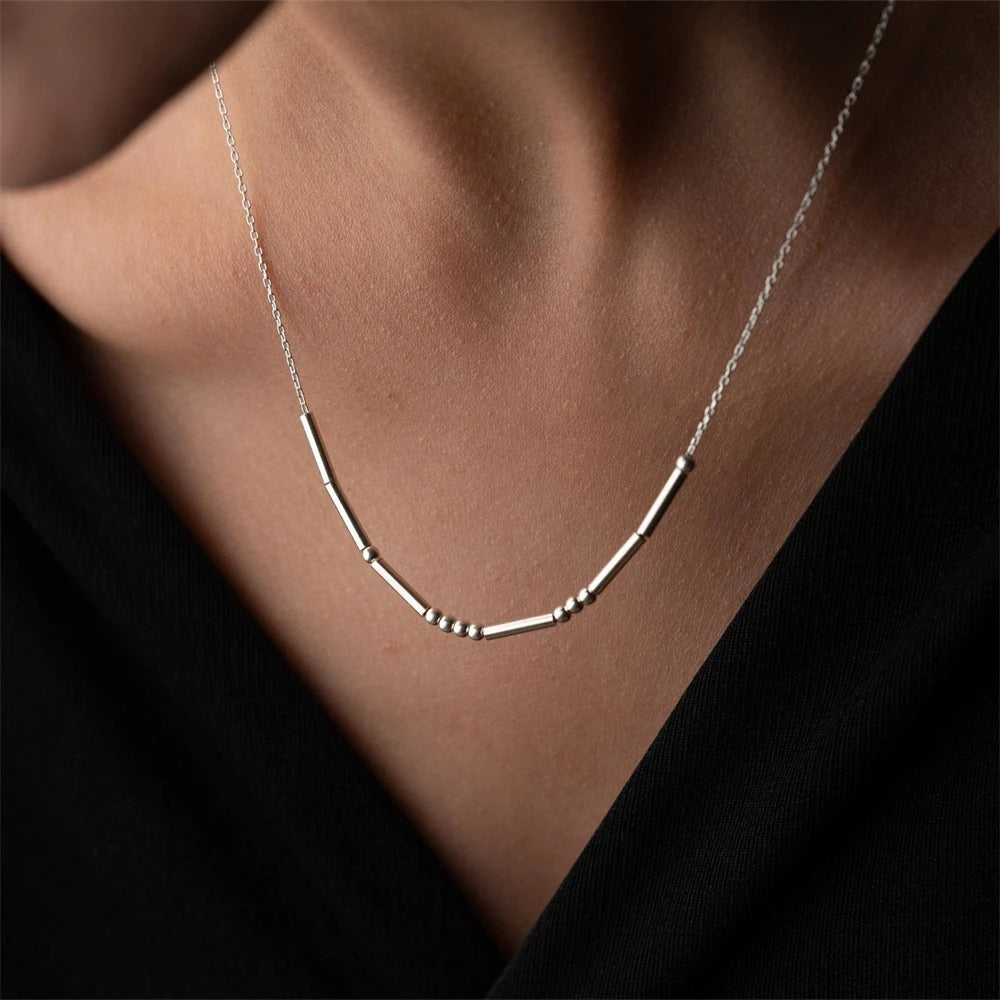 Collier Love Code™ — Votre message secret en Morse